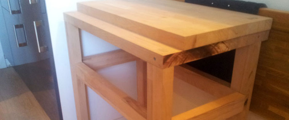 A workbench in our kitchen